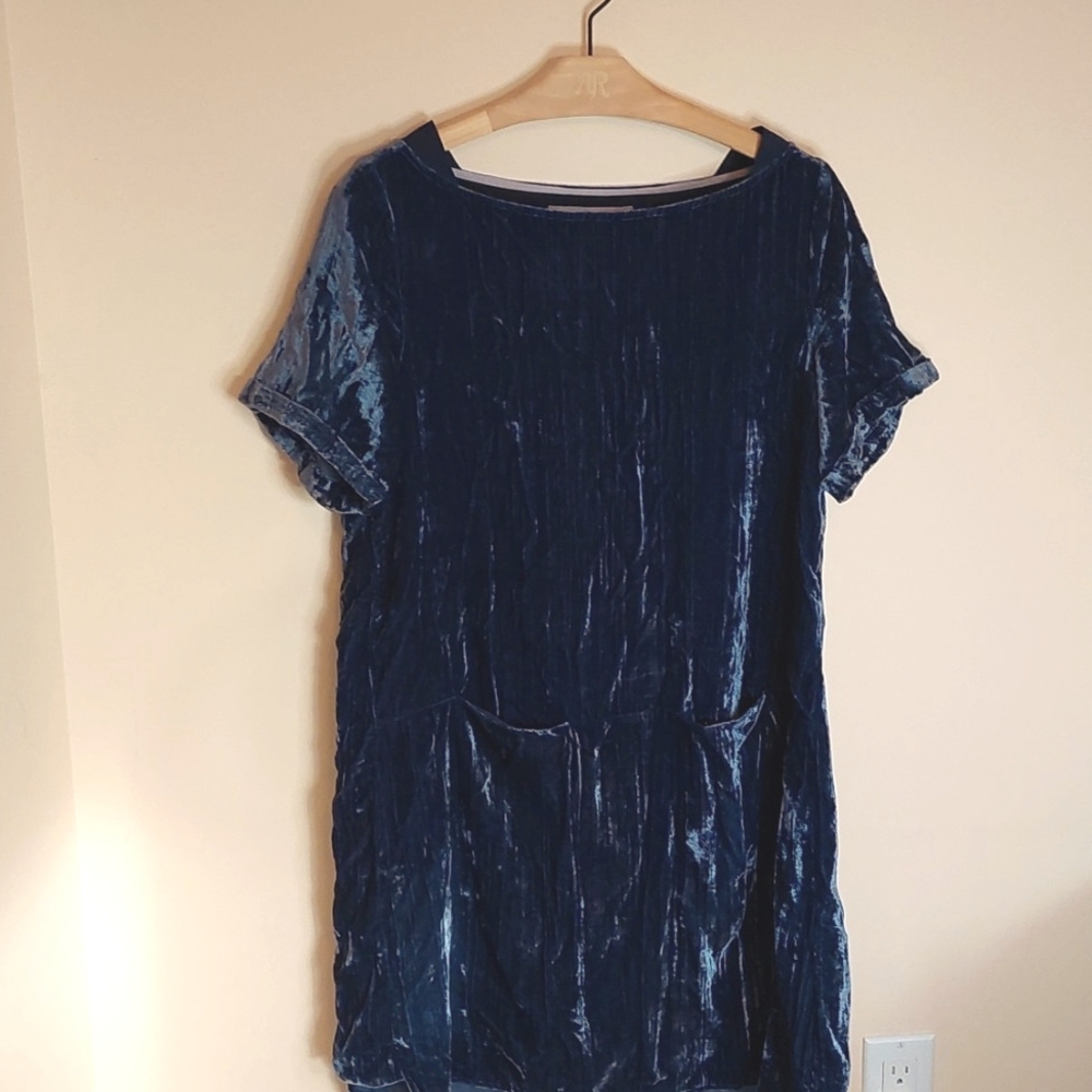 Anthropologie crushed velvet dress